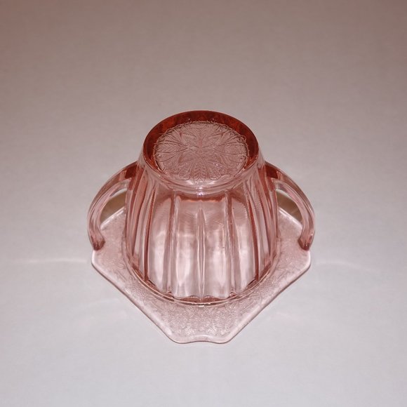 Vintage Jeanette Adam Pink Creamer & Open Sugar Bowl Depression Glass - Picture 3 of 6